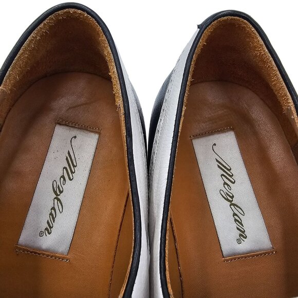 Vintage Wingtips Spectators Black White Mezlan Spain Men 10.5 Oxford Dress Shoes - Picture 11 of 16